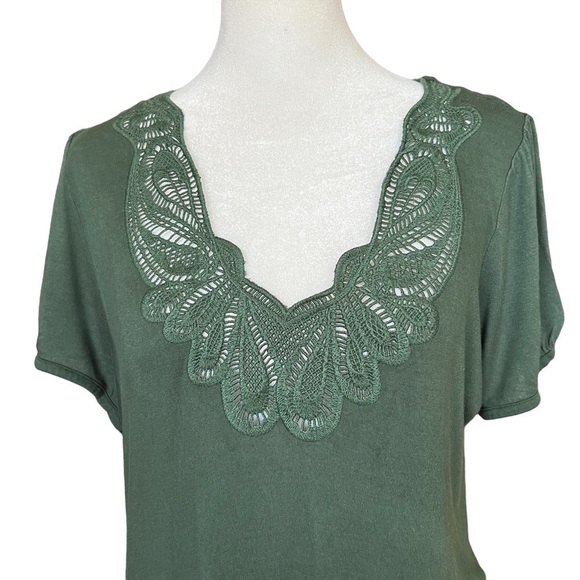 H&M Green Lace Trim Top - Picture 2 of 6